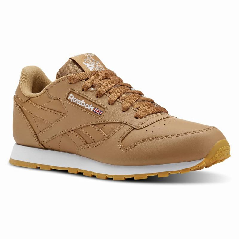 Reebok Classic Leather Tenisky Chlapcenske - Hnede/Biele BM9066SU